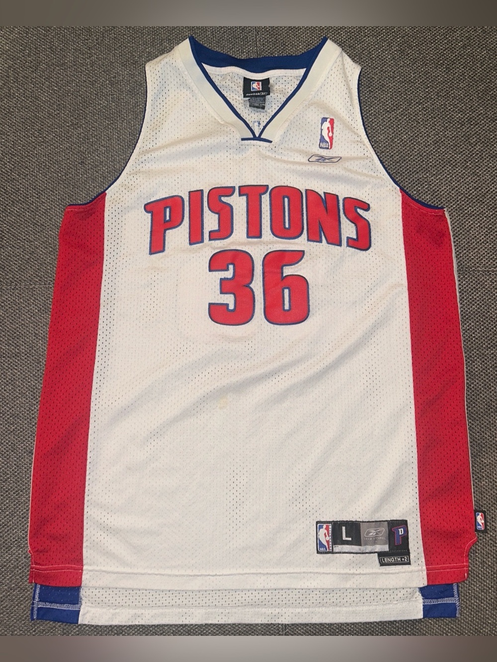 Vintage Reebok Detroit Pistons Rasheed Wallace NBA Stitched Basketball Jersey